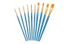 Set 10 Pensule Pictura Amazon Basics, Nailon, Acuarela, Ulei, Acrilic, Lemn, Albastru - RESIGILAT