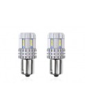 Set 2 bec led auto P21W (BA15S) UltraBright 12v/24v 1000lm alb, Amio