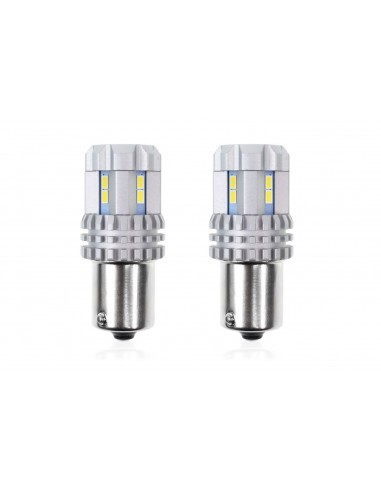 Set 2 bec led auto P21W (BA15S) UltraBright 12v/24v 1000lm alb
