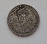 Moneda Regatul Unit - 2 Shillings 1939 - Argint