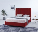 Cumpara ieftin Pat Deja Vu 180x200 cm Tapitat Catifea Burgundy Somiera Inclusa (cod ML 2005-11)