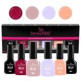 Set 4 Oje Semipermanente, Base Coat &amp; Top Coat SensoPRO Milano, Timeless BELLA
