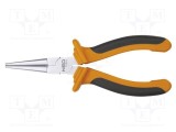 Clești semirotunzi 160mm NEO TOOLS, oțel crom-vanadium, m&acirc;ner ergonomic