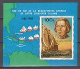 ROMANIA 1992 LP 1297 - 500 ANI DESCOPERIREA AMERICII COLITA STARE MNH