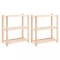 vidaXL Rafturi depozitare 3 niveluri 2 buc. 80x38x90cm pin masiv 150kg 3051117
