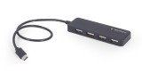 HUB extern GEMBIRD, porturi USB: USB 2.0 x 4, conectare prin USB Type-C, cablu 0.30 m, negru, &quot;UHB-CM-U2P4-01&quot; (timbru verde 0.8 lei) - 8716309124720