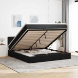 VidaXL Cadru de pat otoman cu saltea, catifea neagră 160x200cm 3311785