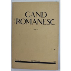 GAND ROMANESC , REVISTA CULTURALA EDITATA DE ASTRA , ANUL III , NR. 9 , SEPTEMBRIE , 1935