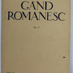 GAND ROMANESC , REVISTA CULTURALA EDITATA DE ASTRA , ANUL III , NR. 9 , SEPTEMBRIE , 1935