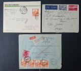 ROMANIA-1936/38 lot plicuri--stampilat, circulat-E