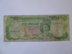 Rara! Belize 1 Dollar 1983 foto