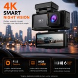 Cumpara ieftin Camera Bord QOVU S5 4K Fata 1080P Spate WiFi Kit Parcare Card 64GB G-Sensor Night Vision 3.2 IPS