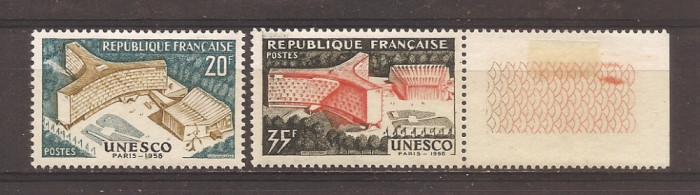 Franta 1958 - Deschiderea sediului UNESCO la Paris. MNH/MH (vezi descrierea)