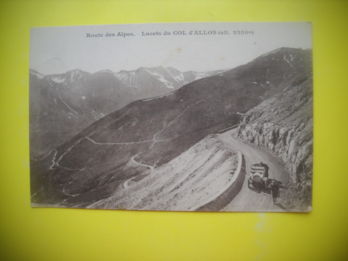 HOPCT 37177 AUTOMOBIL DE EPOCA -COL D ALLOS 2250 M -FRANTA ALTADATA-NECIRCULATA