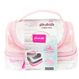 Cumpara ieftin Lunch box Girabrilla , cutie termica matlasata cu paiete reversibile si interior impermeabil