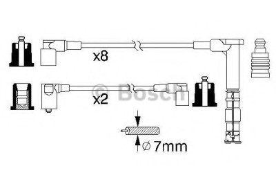 Set fise bujii MERCEDES E-CLASS Combi (S210) (1996 - 2003) BOSCH 0 986 356 315 foto