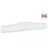Cumpara ieftin Cosuri gabion arcuite 6 buc, 400x50x40/60 cm, fier galvanizat
