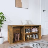 VidaXL Pantofar, stejar fumuriu, 100x35x45 cm, lemn prelucrat