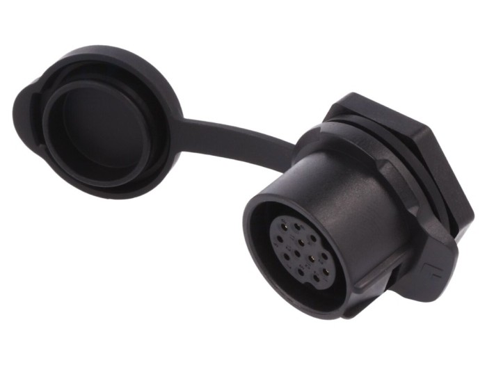 Conector circular soclu mamă 12-PIN aurit