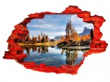 Autocolant decorativ, Gaura in perete, Multicolor, 85 cm, 580STC-2, animale si pasari, Oem