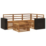 vidaXL Set de canapele de exterior 5 pcs natural 59 x 59 x 37 cm 3384330