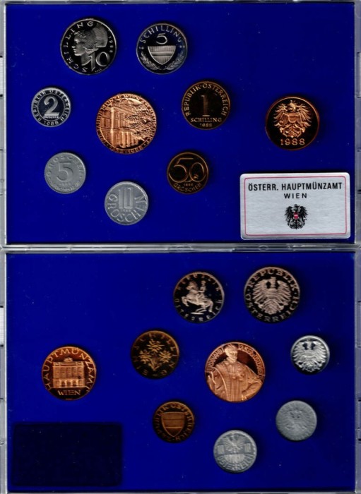 D1 Austria set monetar 1988 Proof