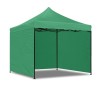 Cort Pavilion Pliabil Gradina 3x3m Verde cu 3 Pereti Laterali Impermeabil Evenimente Dactylion