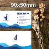 Carte de Vizita Model 3 Albastru si Alb , Personalizata Complet