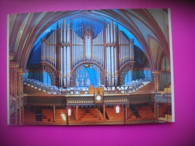 HOPCT 7485 ORGA BAZILICA NOTRE DAME -MONTREAL QUEBEC - -CANADA-AMERICA DE NORD -CIRCULATA foto