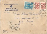 Rom&acirc;nia, plic recomandat, circulat intern, 1969