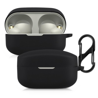 Husa pentru casti Sony WF-1000XM4, Kwmobile, Negru, Silicon, 55661.01 foto
