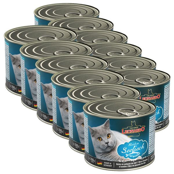 Leonardo - Pește, conservă pentru pisici 12 x 200g