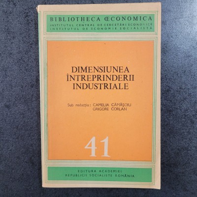 Camelia Camasoiu, Grigore Corlan - Dimensiunea intreprinderii industriale foto