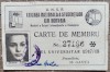 Carte de membru Uniunea Nationala a Studentilor din Romania 1948