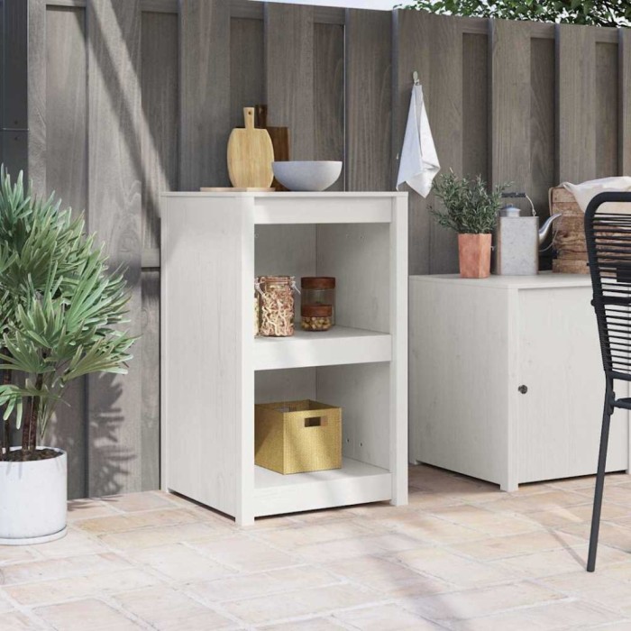 vidaXL Dulap de bucătărie Alb 55 x 55 x 92 cm Lemn masiv de pin 868166
