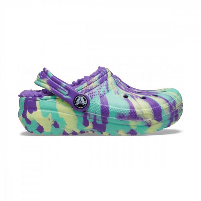 Saboti Crocs Classic Marbled Lined Kids Mov - Neon Purple