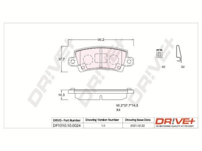 Dr!ve+ DP1010.10.0024 set placute frana,frana disc foto