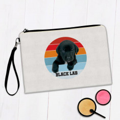 Laboratorul Black Labrador : Cadou Geanta de machiaj : Retro Gradient Pet Dog Animal Retro Canine Pets Dogs foto