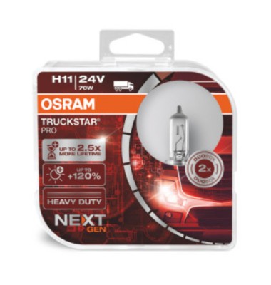 SET 2 BECURI CAMION 24V H11 70 W TRUCKSTAR PRO +120% NEXTGEN OSRAM foto