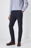 Medicine pantaloni barbati, culoarea albastru marin, cu fason chinos