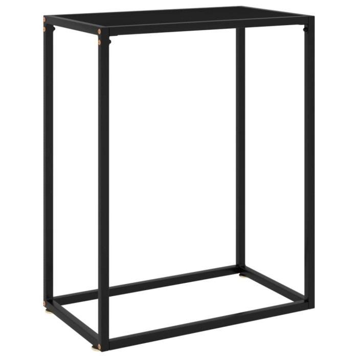 Gossi masa consola, negru, 60x35x75 cm, sticla securizata