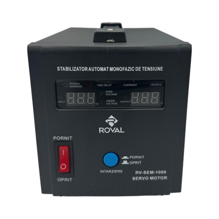 Stabilizator Automat Monofazic de Tensiune cu Servo Motor Roval 1000 VA