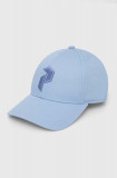 Cumpara ieftin Peak Performance șapcă de baseball din bumbac culoarea albastru marin, cu imprimeu