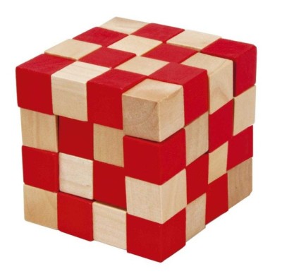 Joc logic IQ 3D Puzzle rosu&amp;amp;natural Anaconda, Fridolin foto