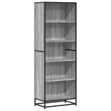 Cumpara ieftin Biblioteca, gri sonoma, 60x35x170,5 cm, lemn prelucrat