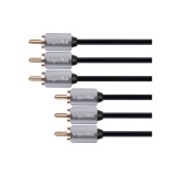 Cablu 3x RCA audio 3m Profesional Kruger&amp;Matz, KRUGER And MATZ