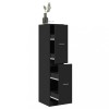 Dulap farmacie Gossi negru 30x41x144.5cm lemn prelucrat, 4 sertare, depozitare hol/birou