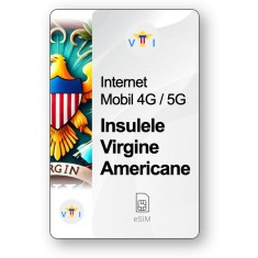 eSIM Internet Insulele Virgine Americane, valabil 7 zile, trafic 1 GB, Standard
