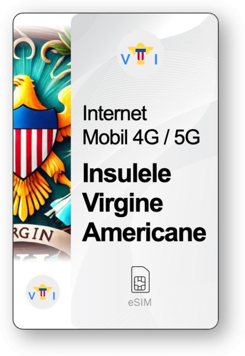 eSIM Internet Insulele Virgine Americane, valabil 30 zile, trafic Nelimitat