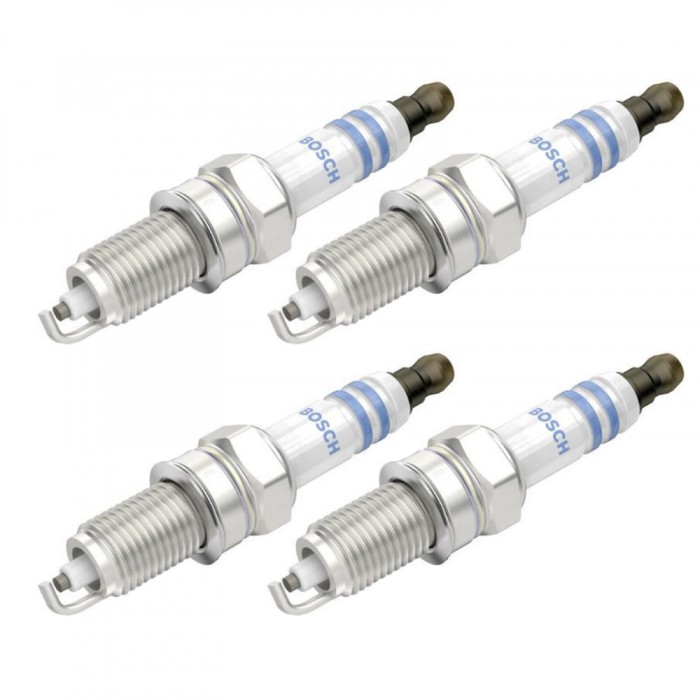 Set 4 bujii scanteie Bosch pentru Alfa Romeo Mito, Fiat 500, Altea, Doblo, Fiorino, Punto, Linea, Panda, Qubo,